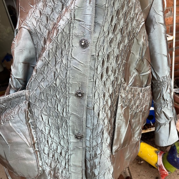 General Apparel • Women • Iridescent • Shiny • Turquoise • Size Medium • Jacket - Picture 6 of 16